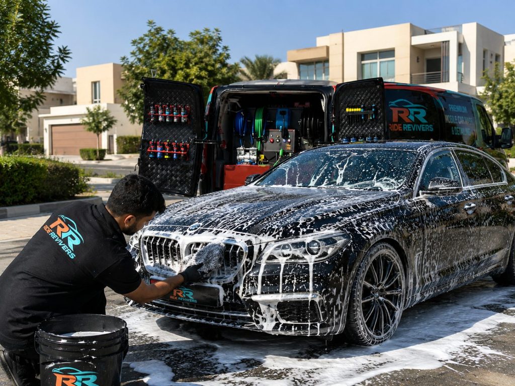 ride revivers car wash in dubai